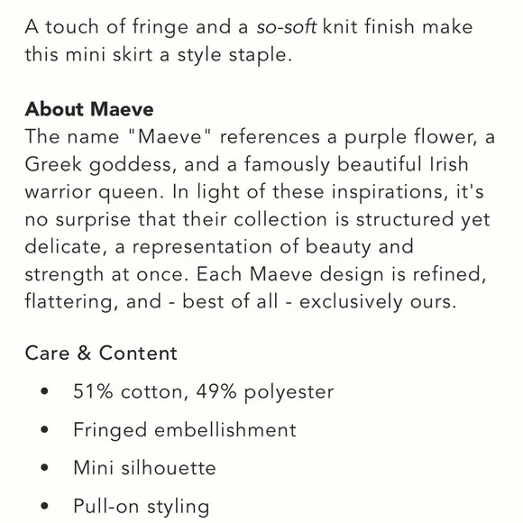 New Anthropologie Maeve Tamara Fringed Mini Sweater Skirt Pink Size Small NWT - Picture 9 of 9